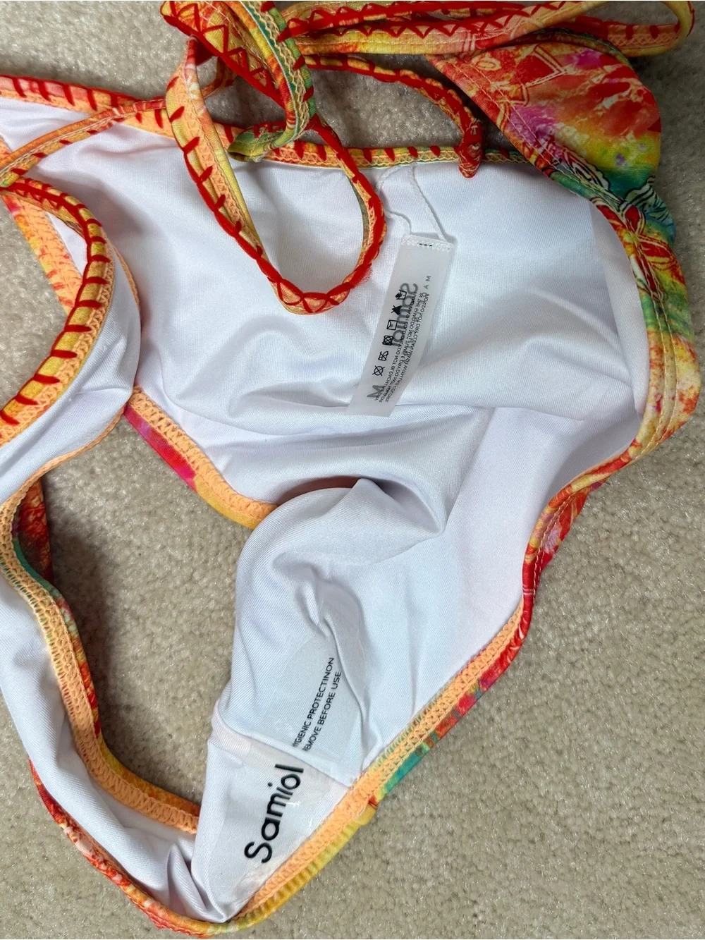 Samiol Tropical Floral‎ Strapless Bandeau Bikini Set — Size M